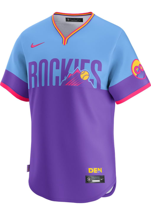 Nike Colorado Rockies Mens PURPLE City Connect Limited Baseball