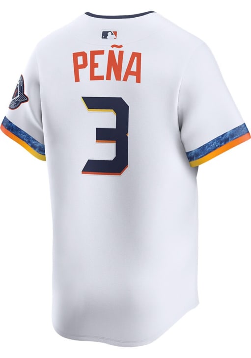 Jeremy Pena Houston Astros Mens White City Connect Limited