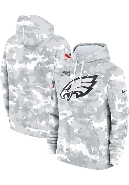 Nike Philadelphia Eagles Mens White Salute to Service Hoodie