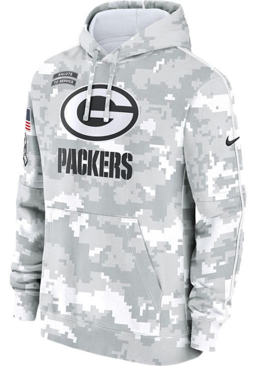 パーカー FILL THE BILL MILITARY PULLOVER white Nike Green Bay Packers Mens White Salute to Service Hoodie - 173214136
