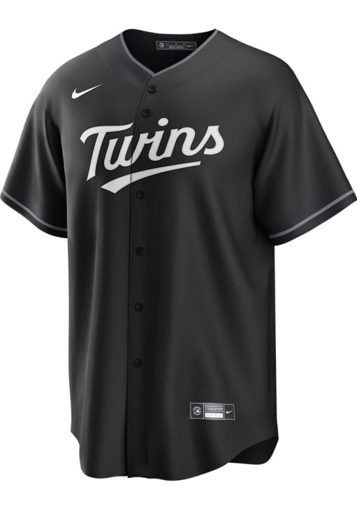 Minnesota Twins Mens Nike Replica BLACK Blank Fashion Jersey