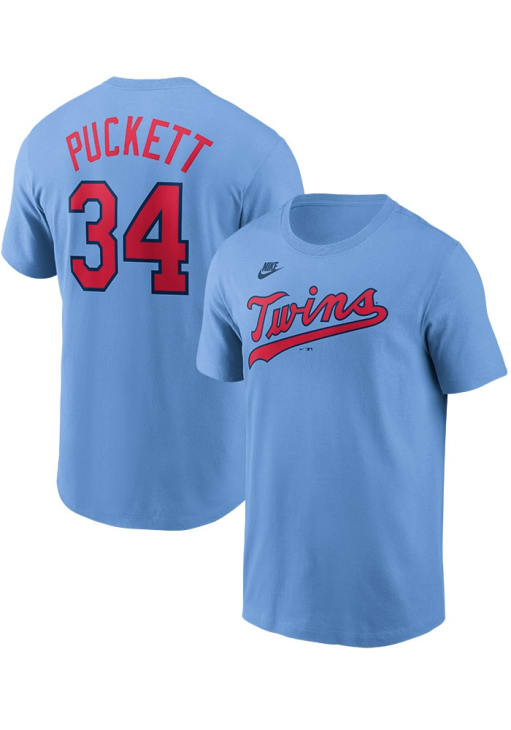 すず 様 twins light blue Kirby Puckett Minnesota Twins LIGHT BLUE Cooperstown Short Sleeve
