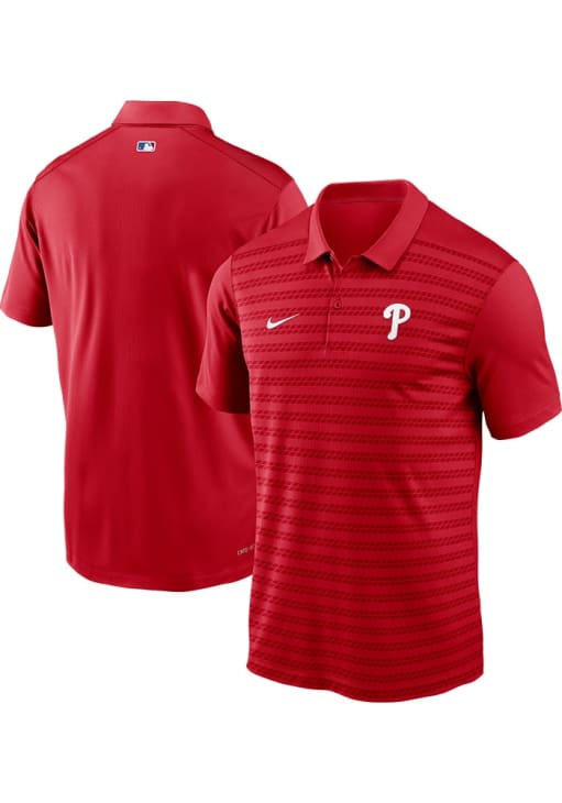 【新品】Pedestal polo tee jellyyabashi Nike Philadelphia Phillies Mens AC Victory Red Short Sleeve Polo