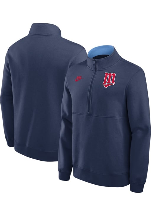 新品未使用品 MAHF TOW-TONE PULLOVER JACKET Nike Minnesota Twins Mens NAVY Cooperstown Knockout Pullover