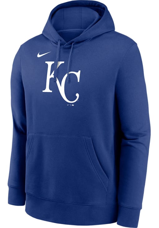 Nike Kansas City Royals Mens ROYAL Logo Club Hoodie - 173215497