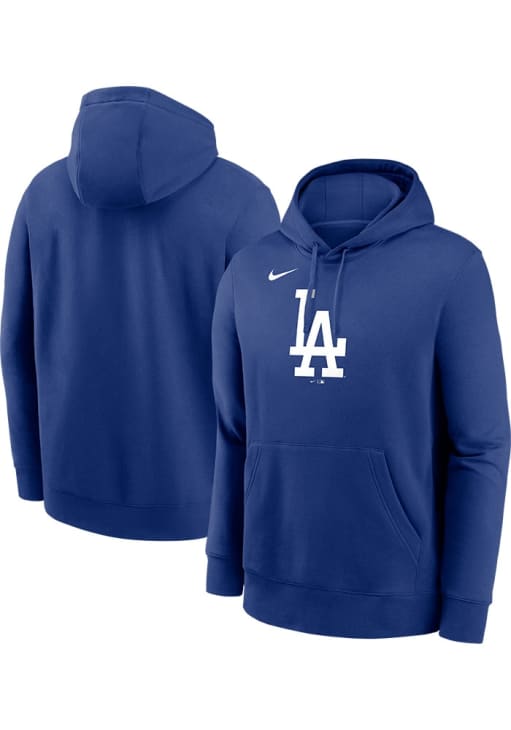 Nike Los Angeles Dodgers Mens ROYAL Logo Club Hoodie - 173215499