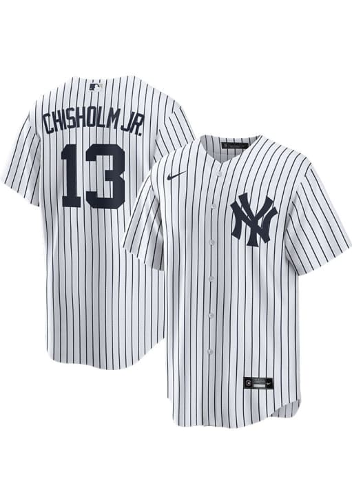 ラッセルノ　スタジアムシャツ　サイズ4 Jazz Chisholm Jr. New York Yankees Mens Replica White Home Jersey