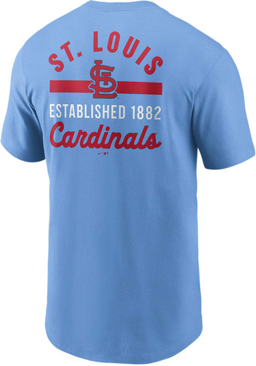 Nike St Louis Cardinals LIGHT BLUE Hit Short Sleeve T Shirt