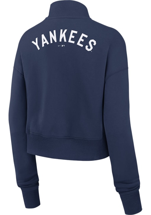 New York Yankees Nike Womens NAVY Cooperstown Long Sleeve Qtr Zip