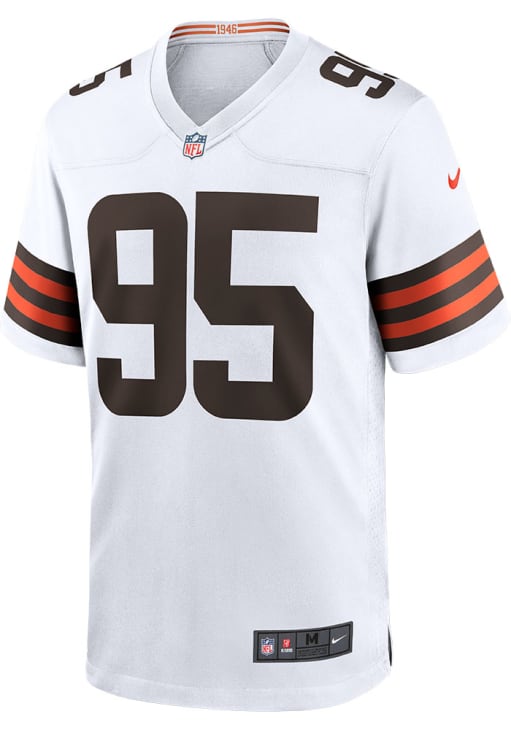 Myles Garrett Cleveland Browns WHITE Away Game Jersey - 17321724