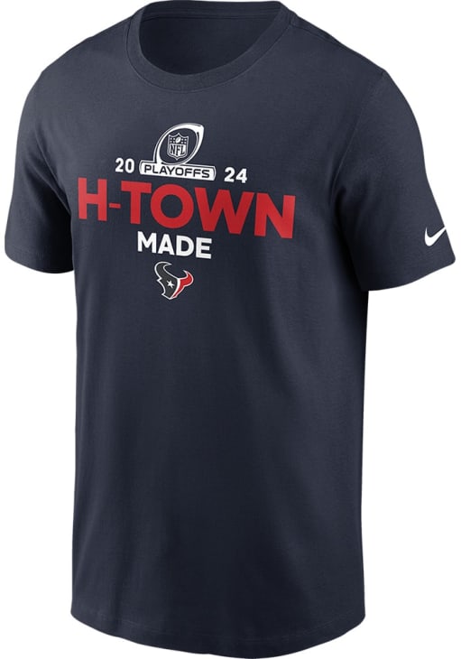 Nike Houston Texans NAVY 2024 Playoff Participant Short Sleeve T