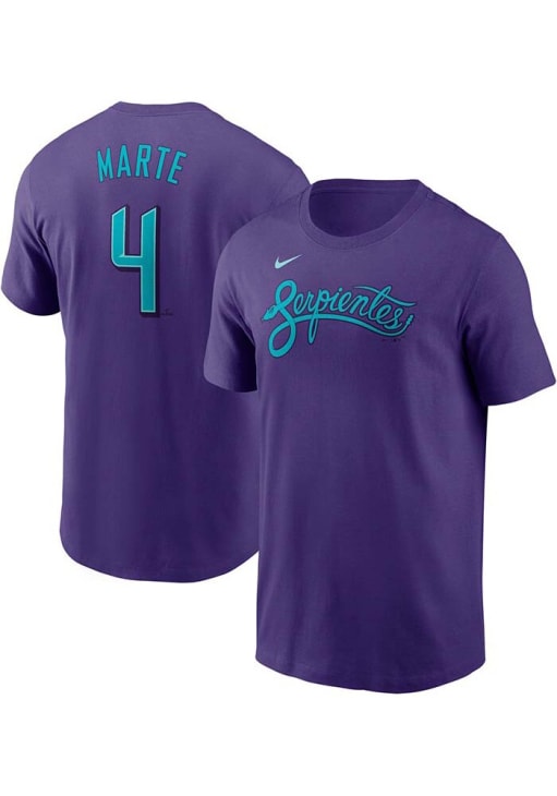 Ketel Marte Arizona Diamondbacks PURPLE Name Number Short Sleeve