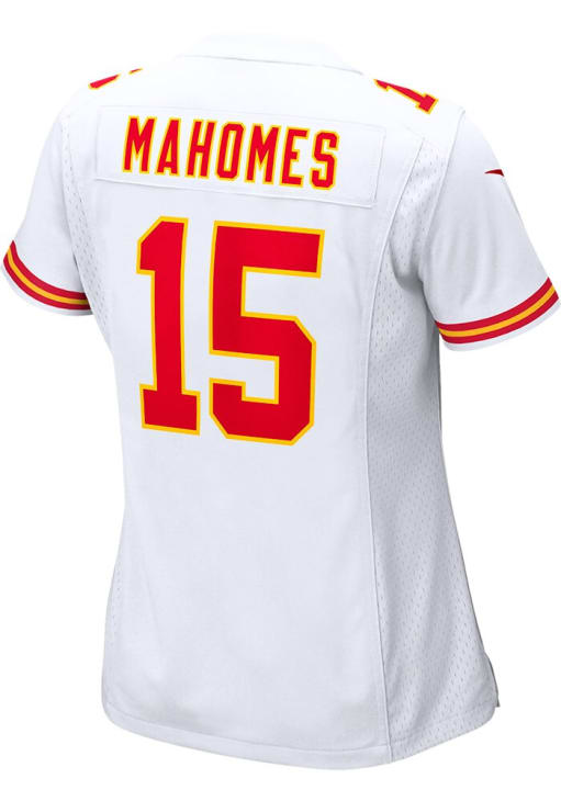 Patrick Mahomes Womens Kansas City Chiefs WHITE Road Game Football