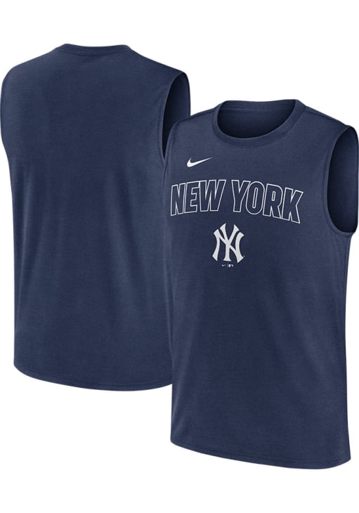 Nike New York Yankees Mens Short Sleeve NAVY Muscle Tank Top 
