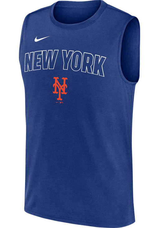 Nike New York Mets Mens Short Sleeve ROYAL Muscle Tank Top - 173218474