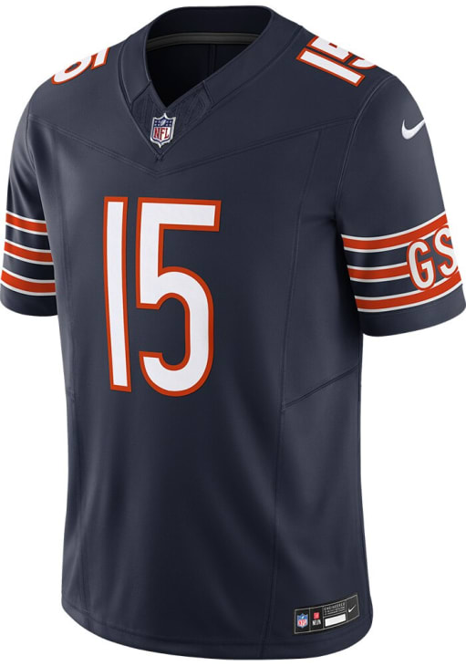 Rome Odunze Chicago Bears Mens NAVY Home Vapor FUSE Limited