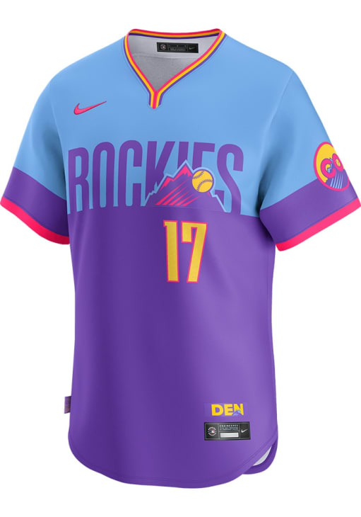 Todd Helton Colorado Rockies Mens PURPLE City Connect Limited