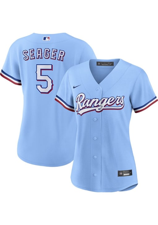 Corey Seager Texas Rangers Womens Replica LIGHT BLUE Alternate