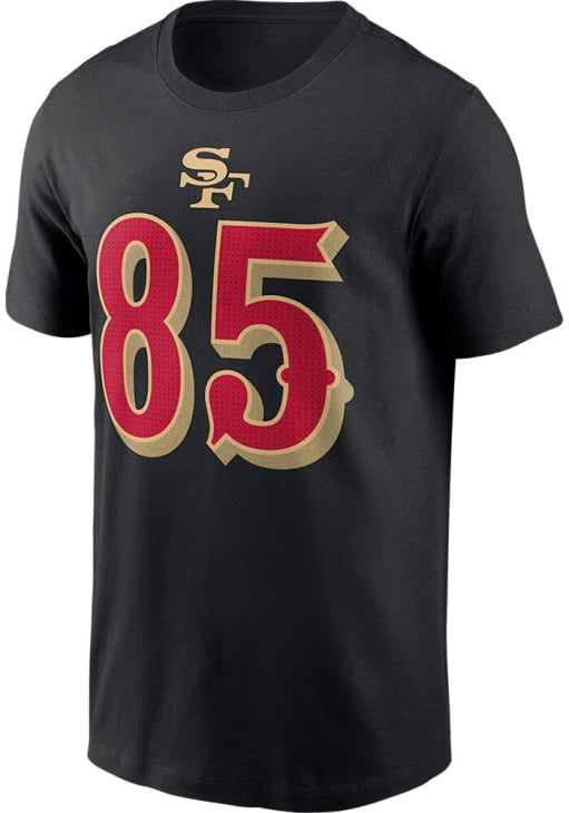 George Kittle San Francisco 49ers BLACK Name Number Short Sleeve