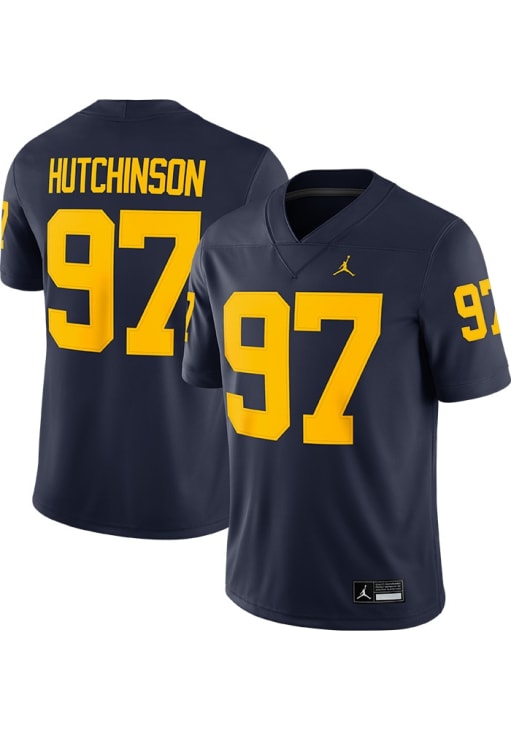Aidan Hutchinson Mens BLUE Michigan Wolverines Football Game