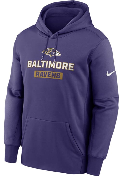 Baltimore Ravens Mens Nike PURPLE Therma Hood - 173220562