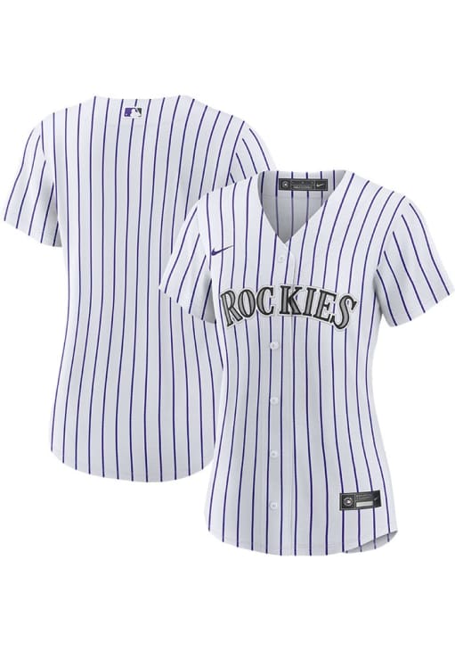 Colorado Rockies Womens Nike Replica White Home Blank Jersey