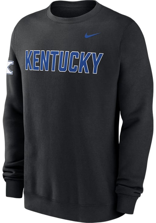 Nike Kentucky Wildcats Mens BLACK Club Fleece Crew Sweatshirt