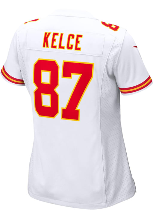 Travis Kelce Womens Kansas City Chiefs WHITE Road Game Football