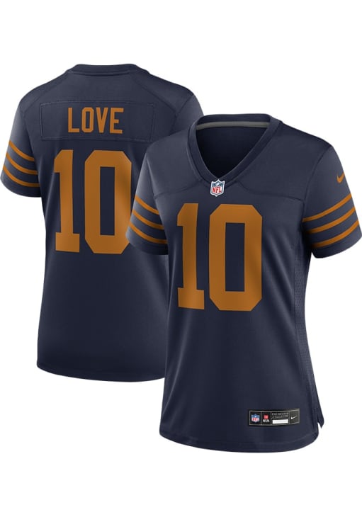 Jordan Love Womens Green Bay Packers NAVY/GOLD Alt Football Jersey