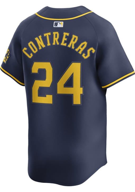William Contreras Milwaukee Brewers Mens NAVY Alt Limited Baseball