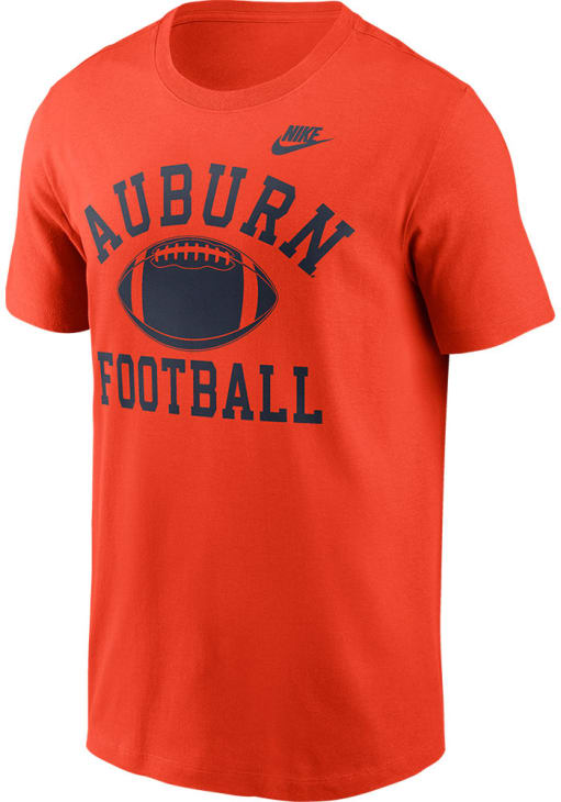 Nike Auburn Tigers ORANGE Football Legacy Football Short Sleeve T
