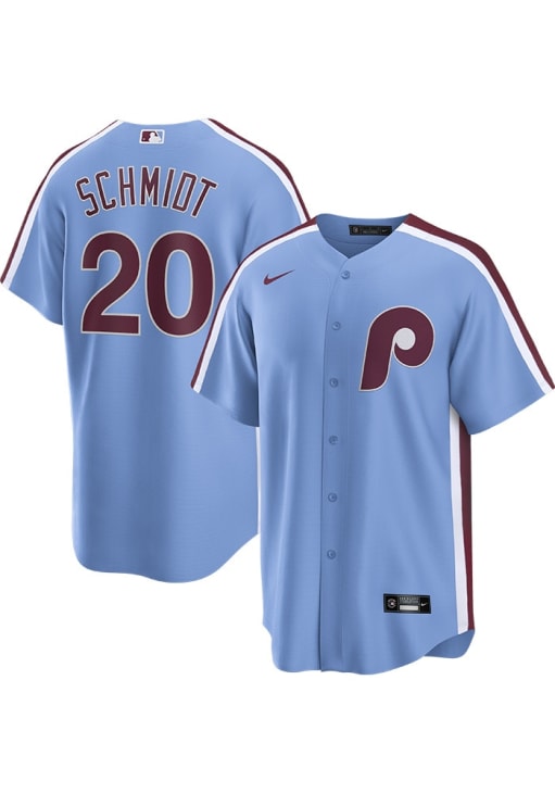 アスレチックユニフォームオーセンティック　バリー・ジト Mike Schmidt Philadelphia Phillies Mens Replica LIGHT BLUE Alt
