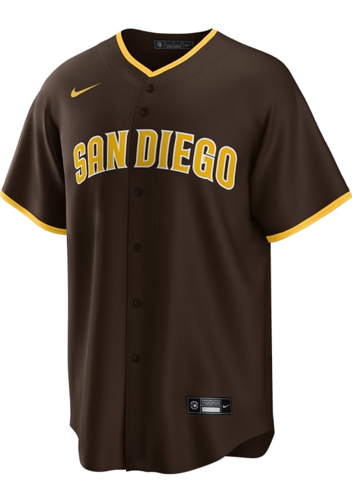 San Diego Padres Mens Nike Replica BROWN Alt Jersey - 17322518