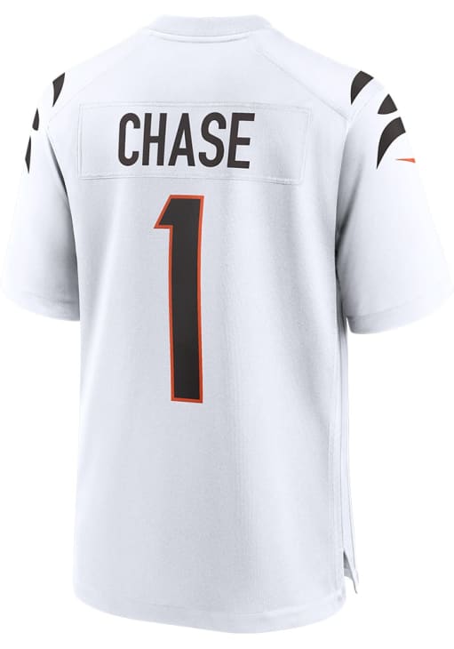 Ja'Marr Chase Cincinnati Bengals Road Game Jersey - WHITE