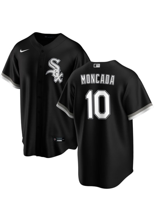 Yoan Moncada Chicago White Sox Mens Replica BLACK Alt Jersey