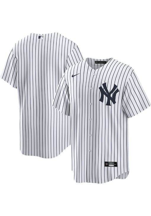 New York Yankees Mens Nike Replica WHITE Home Jersey - 17322610