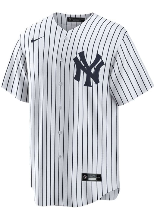 New York Yankees Mens Nike Replica WHITE Home Jersey - 17322610