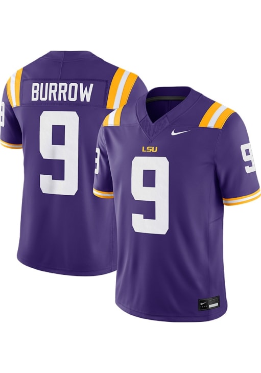 Joe Burrow LSU Tigers PURPLE Football Joe Burrow Vapor Jersey