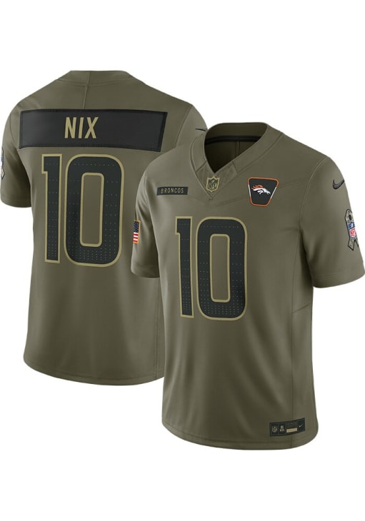 Football Jersey Denver Broncos Nike Limited Jersey Bo Nix Denver Broncos Mens OLIVE Salute To Service Limited Football Jersey  173227034