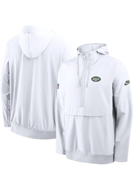 Nike New York Jets Mens Alternate Sideline Anorak White Pullover
