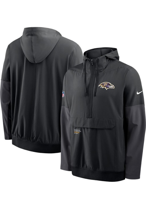 Nike Baltimore Ravens Mens Sideline Anorak BLACK Pullover Jackets