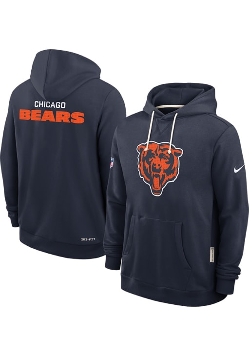 Nike Chicago Bears Mens NAVY Sideline Hoodie - 173227199