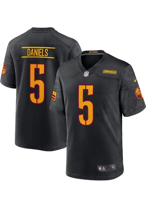 Jayden Daniels Washington Commanders BLACK Alt Game Jersey - 173227595