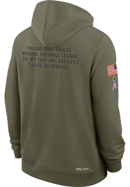 Nike Philadelphia Eagles Mens OLIVE Salute to Service Hoodie