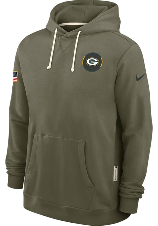 Nike Green Bay Packers Mens GREEN Salute to Service Hoodie - 173227672