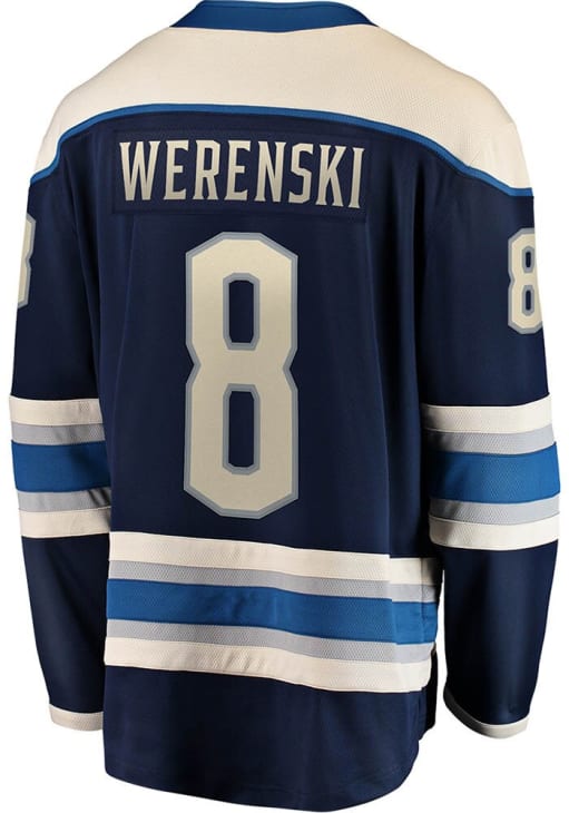 ブルーワーカー Zach Werenski Columbus Blue Jackets Mens NAVY Alt Breakaway Hockey