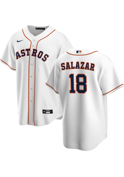 Cesar Salazar Houston Astros Mens Replica White Home Jersey