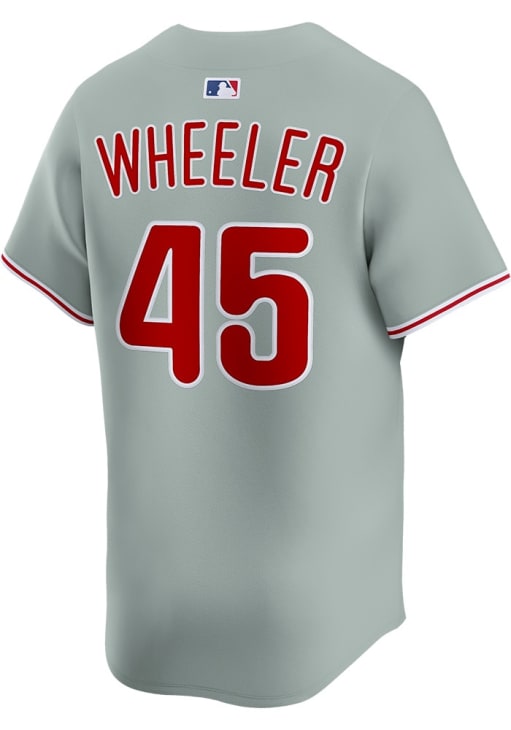 PHILTRE PHILIAセット Zack Wheeler Philadelphia Phillies Mens GREY Road Limited Baseball