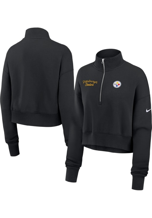 Pittsburgh Steelers Nike Womens BLACK Phoenix Long Sleeve Qtr Zip