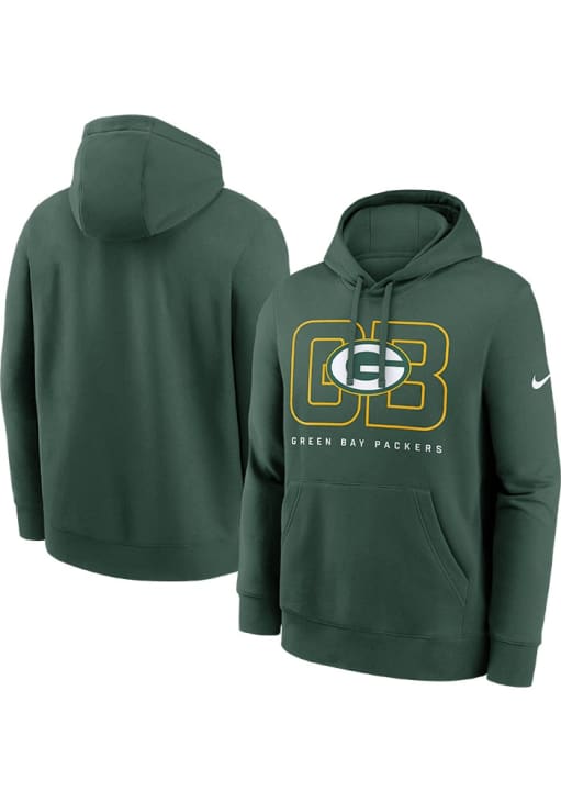 Nike Green Bay Packers Mens GREEN Club Hoodie - 173229455